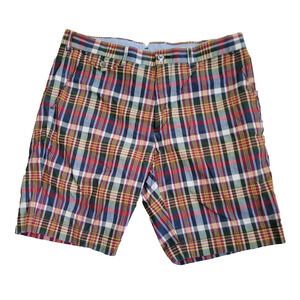 Ralph Lauren Shorts India Madras Men 34 Plaid Green Red Golf Travel Preppy EUC